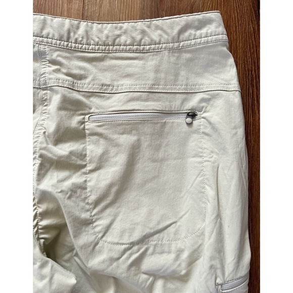 LL‎ Bean  Size 14 Adjustable Waist Khaki Wide Leg Ankle Pants With Pockets EUC - Picture 8 of 12